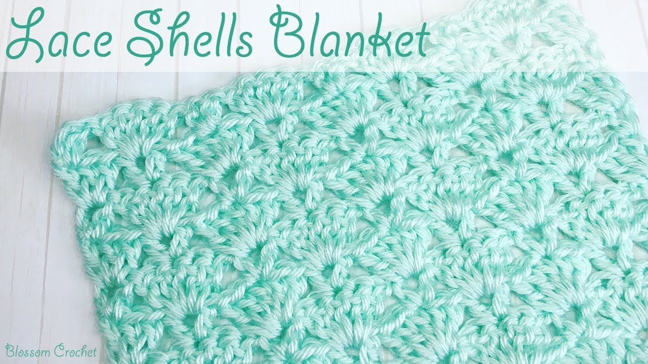 Star Shell Afghan Crochet Pattern Beautiful Lace Shell Crochet Ba Blanket Scarf Youtube