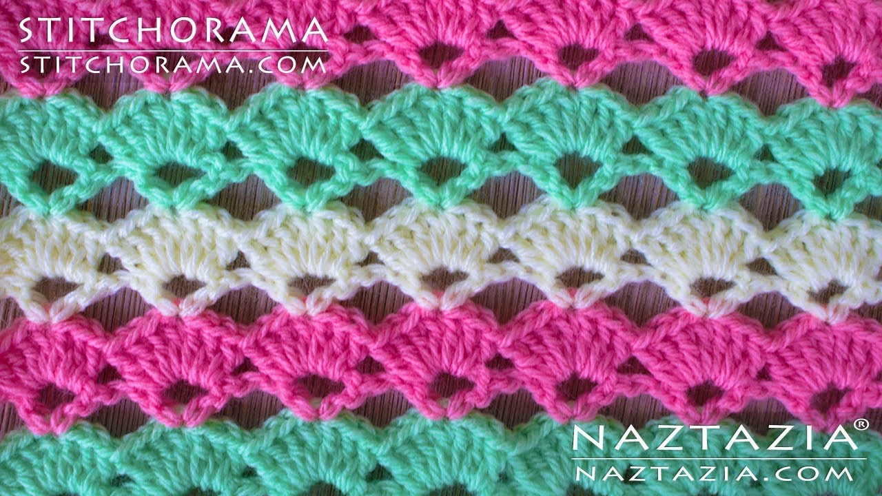 Star Shell Afghan Crochet Pattern Crochet Shell Stitch 001 Stitchorama Naztazia Youtube