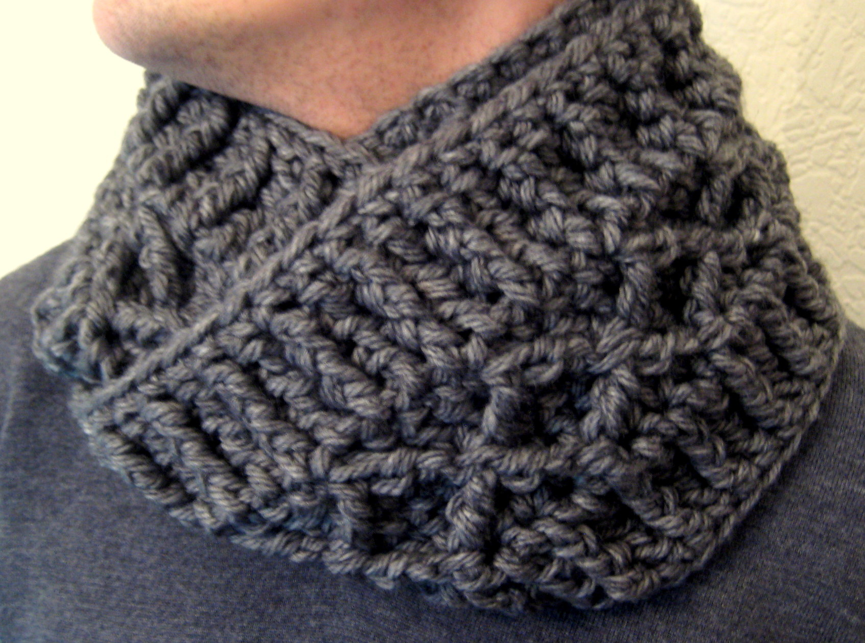 Super Bulky Yarn Crochet Scarf Pattern Diamond Scarves Make My Day Creative