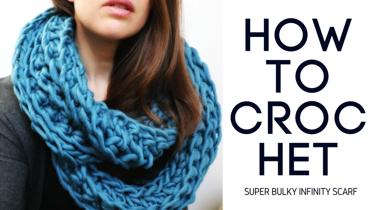 Super Bulky Yarn Crochet Scarf Pattern Super Bulky Ribbed Infinity Scarf Youtube
