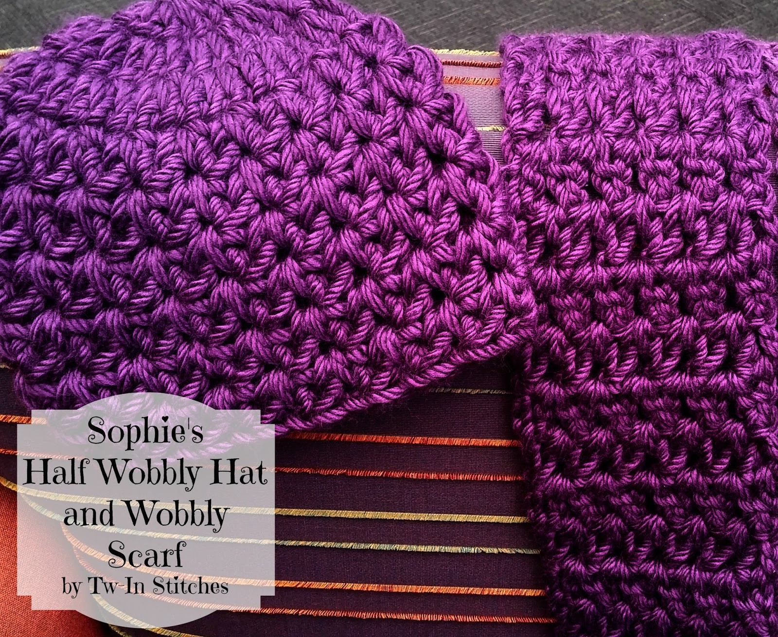 Super Bulky Yarn Crochet Scarf Pattern Tw In Stitches Sophies Half Wobbly Hat And Scarf Free Pattern