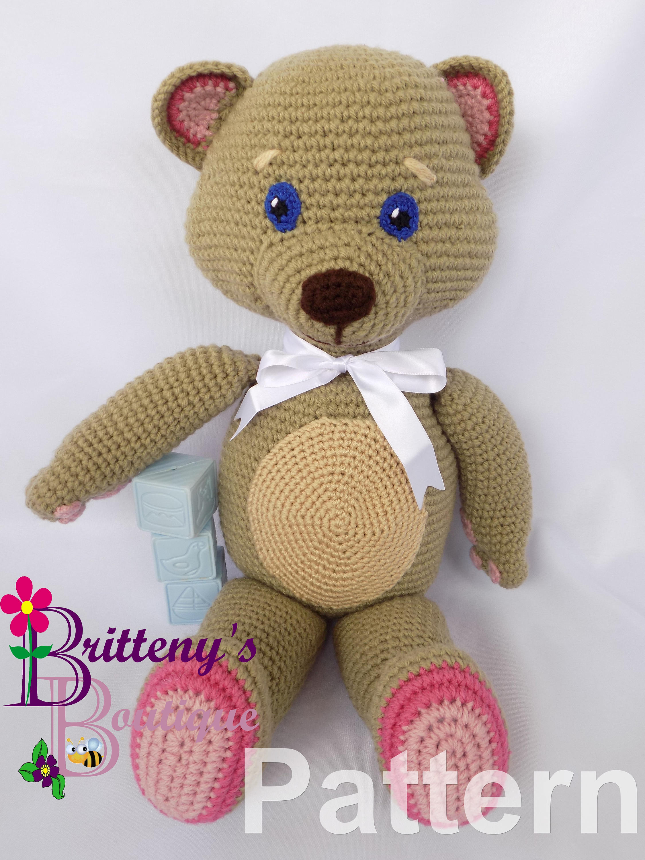 Teddy Bear Crochet Pattern Teddy Bear Crochet Pattern Crochet Teddy Bear Pattern Etsy