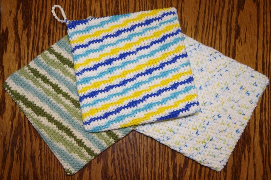 Thick Crochet Potholder Pattern Double Thick Potholder Free Crochet Pattern Yay For Yarn