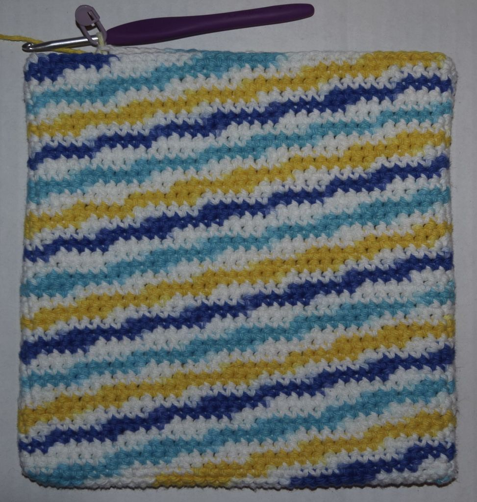 Thick Crochet Potholder Pattern Double Thick Single Crochet Potholder 15 Steps With Pictures
