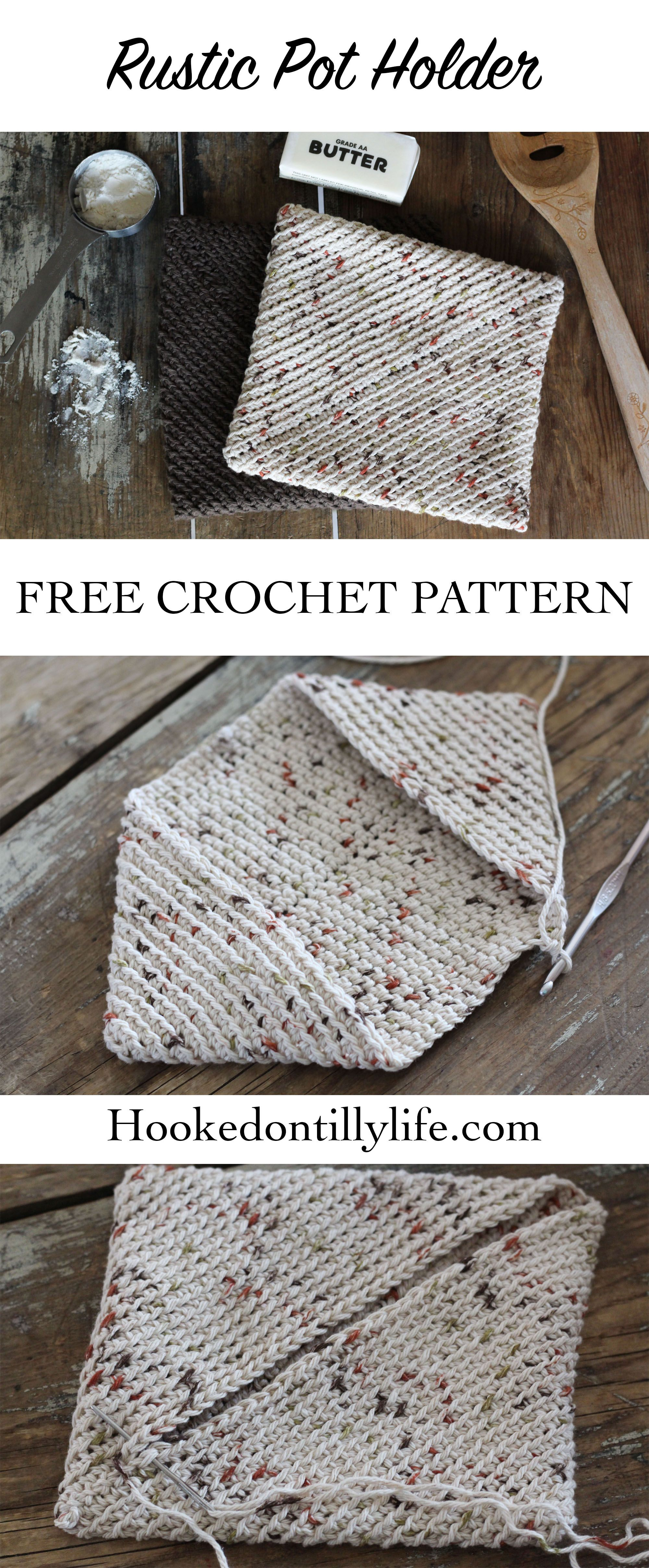 Thick Crochet Potholder Pattern Free Crochet Pattern Home Gift Idea Easy Oven Mitts Pot Holder