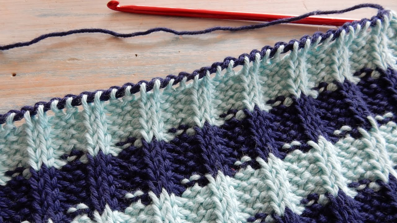 Tunisian Crochet Scarf Pattern Tunisian Crochet Rib Stitch Knit Purl Youtube