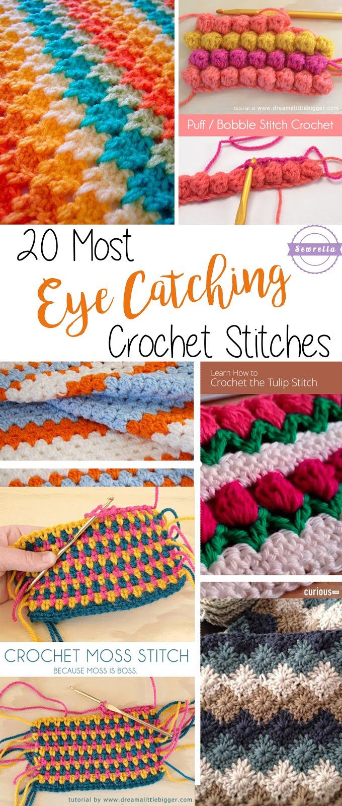 Unique Crochet Patterns 20 Most Eye Catching Crochet Stitches Crafts Crochet Pinterest