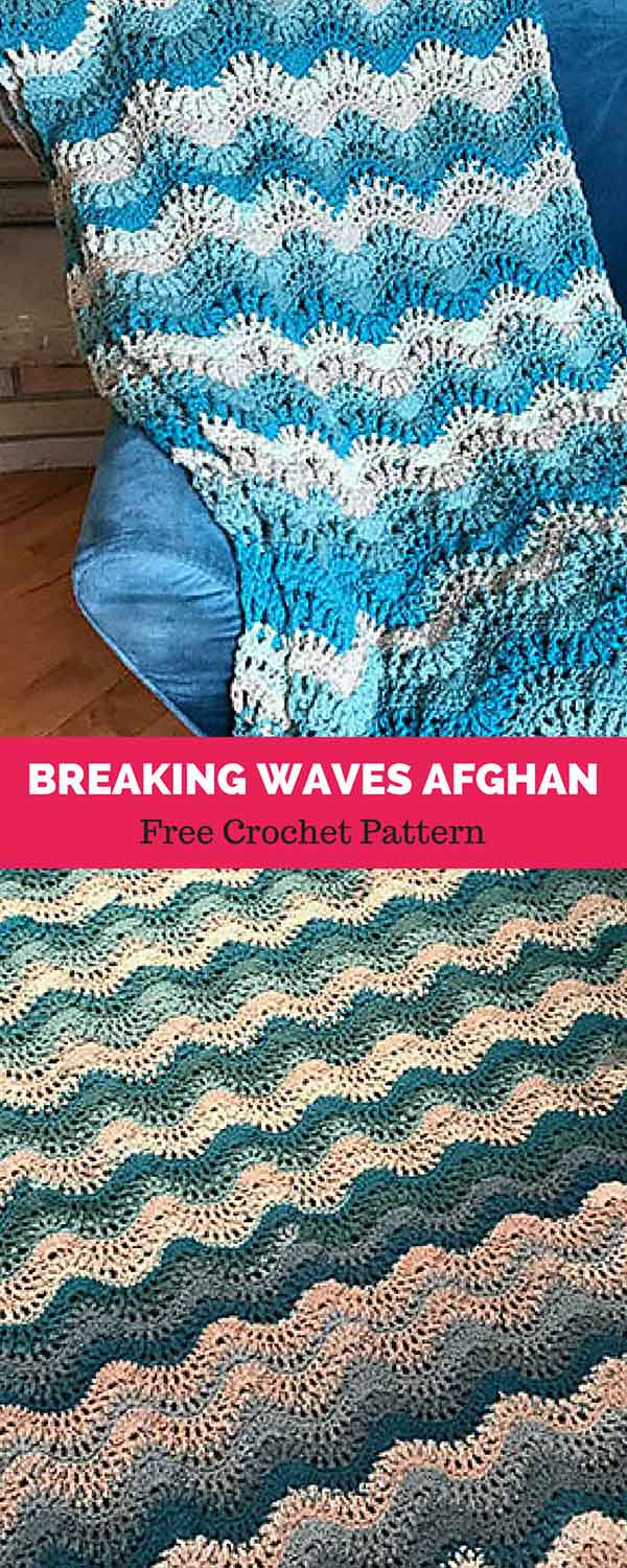 Wave Crochet Pattern Breaking Waves Afghan Free Crochet Pattern All About Patterns