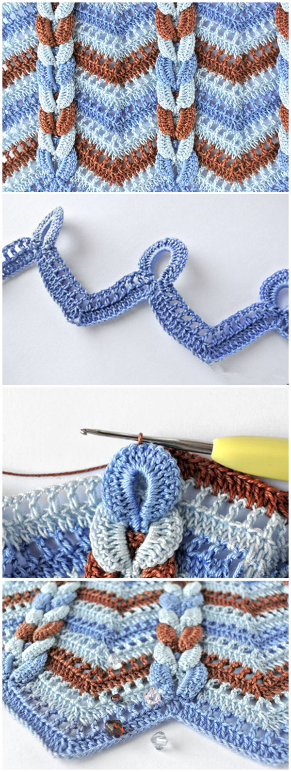 Wave Crochet Pattern Crochet Cable Wave Stitch Tieflow