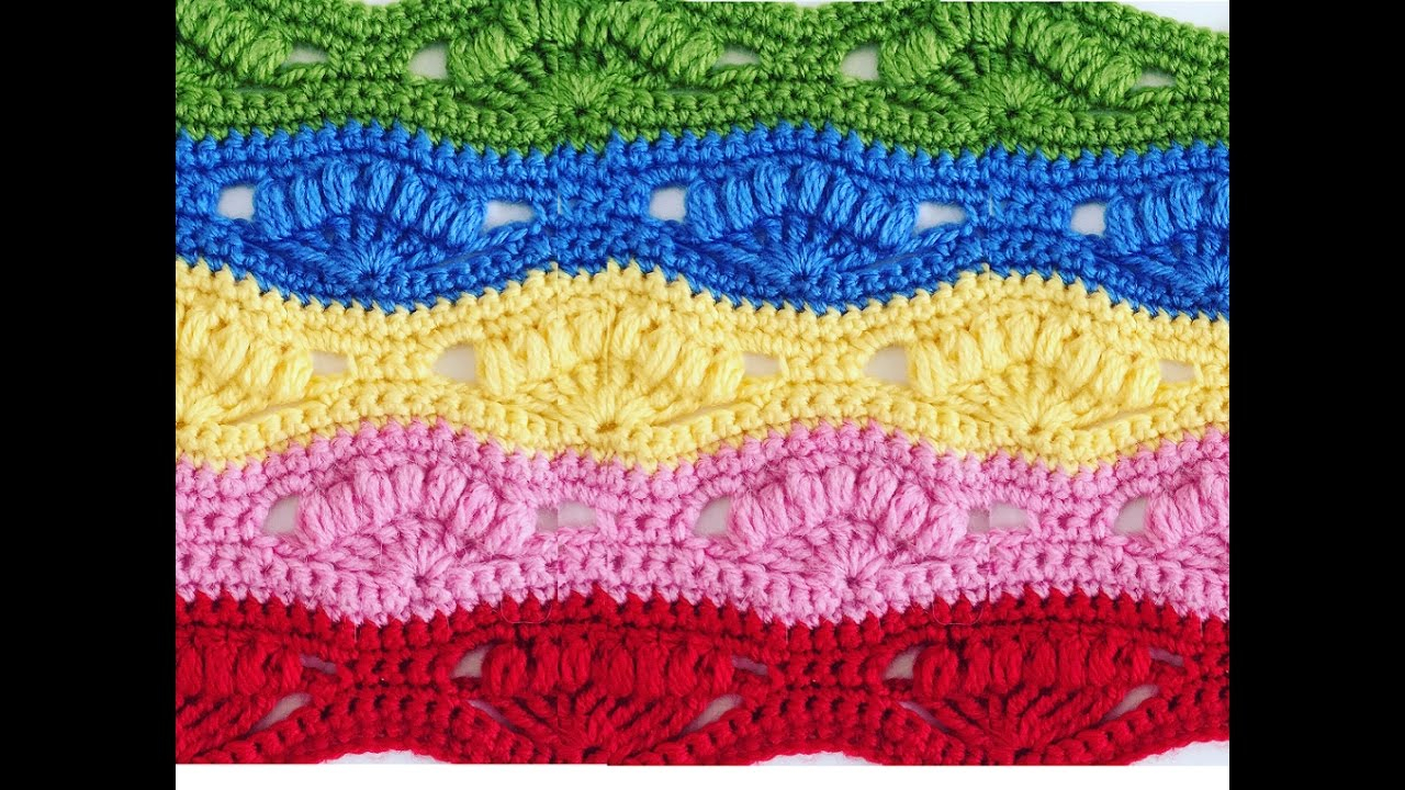 Wave Crochet Pattern Crochet Pattern Flower Waves Crochet Stitch Youtube
