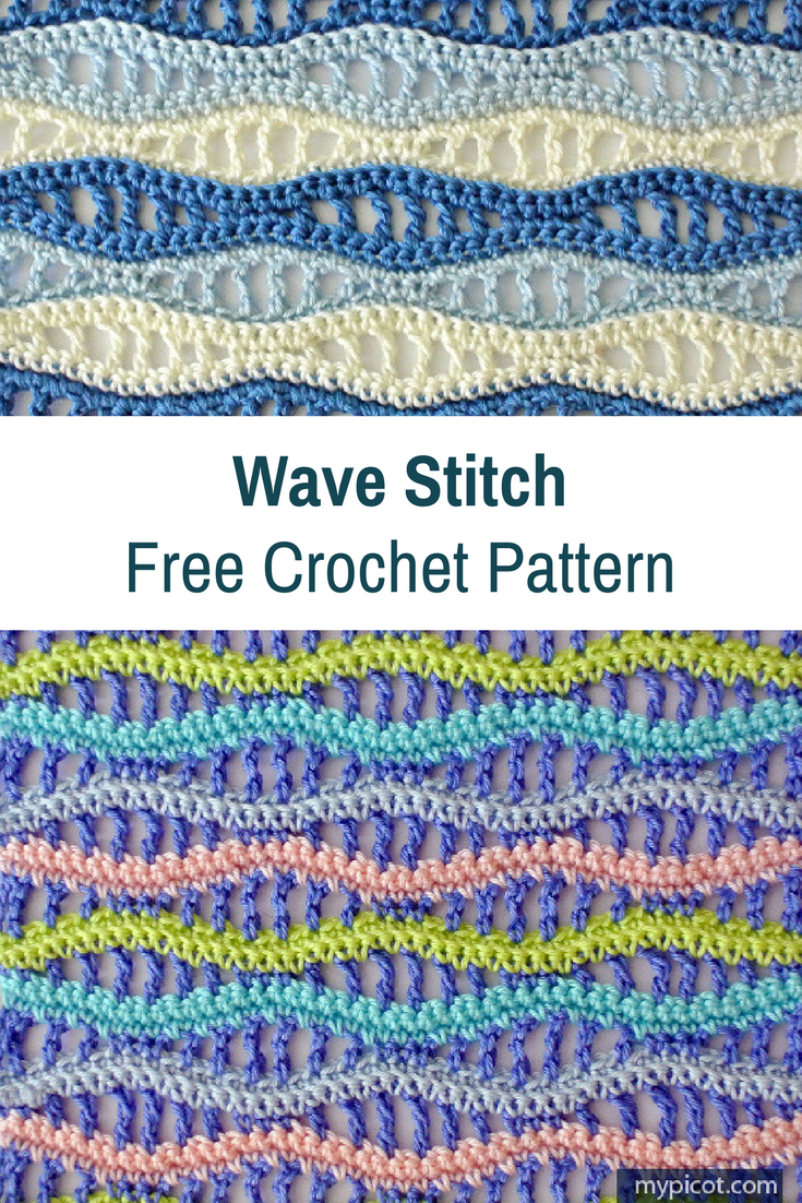 Wave Crochet Pattern Learn A New Crochet Stitch Crochet Wave Stitch Knit And Crochet Daily