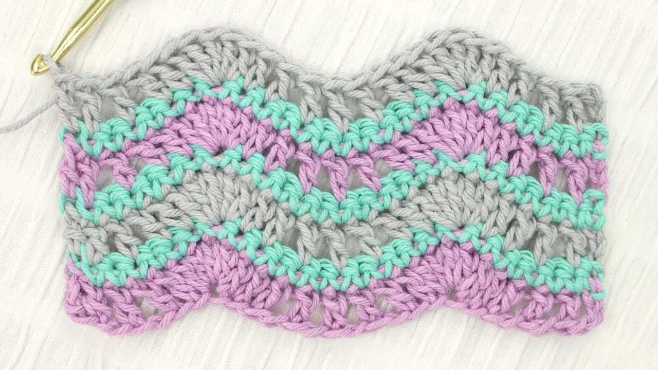 Wave Crochet Pattern Simple Wave Stitch Crochet Tutorial Youtube