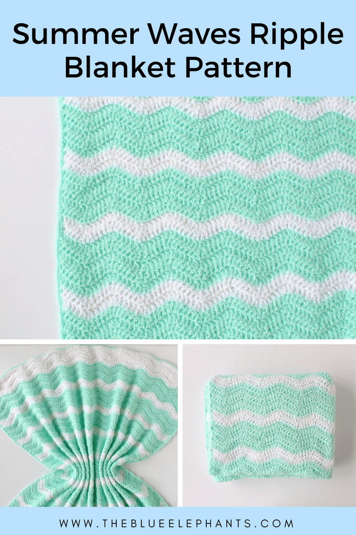 Wave Crochet Pattern Summer Waves Ba Blanket Lightweight Ripple Crochet Pattern