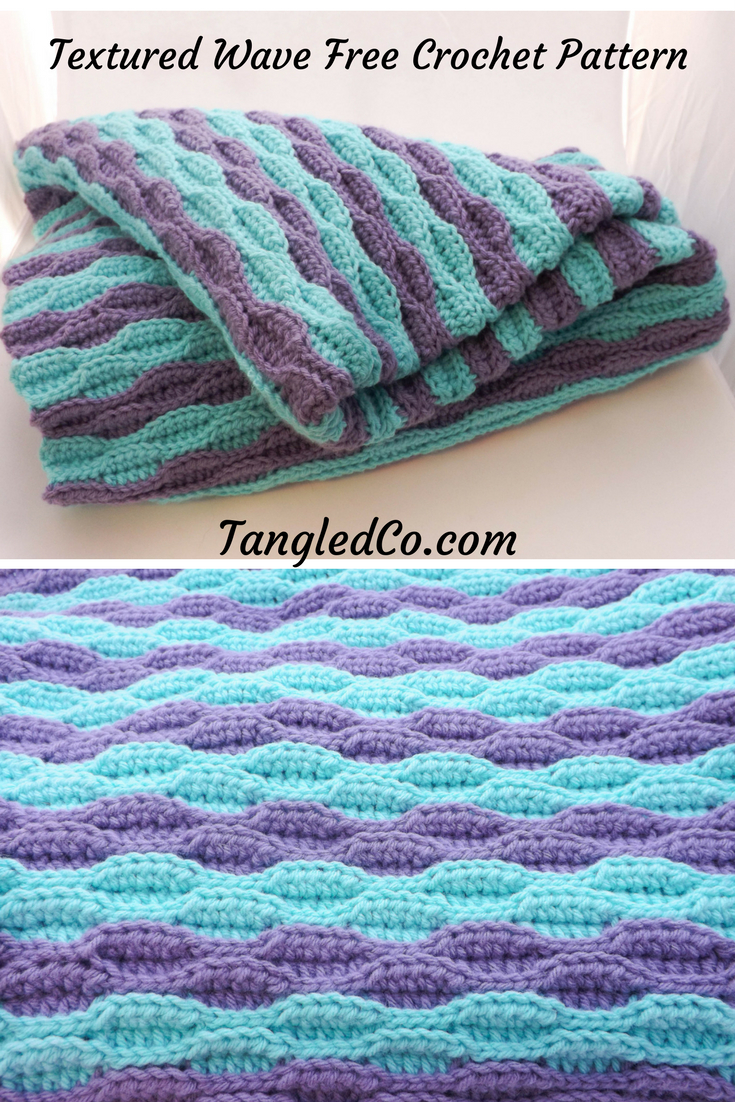 Wave Crochet Pattern Textured Wave Crochet Blanket Crochet Blankets Pinterest