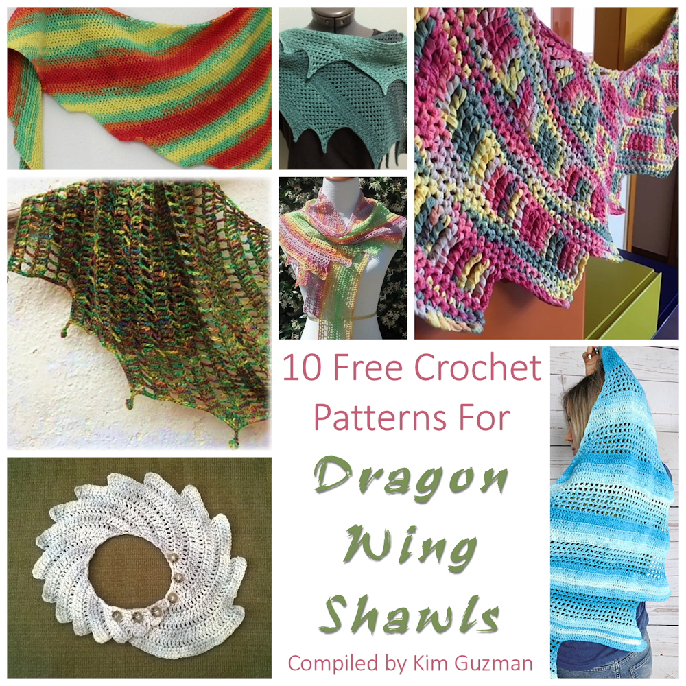 Wing Crochet Pattern Link Blast 10 Free Crochet Patterns For Dragon Wing Shawls