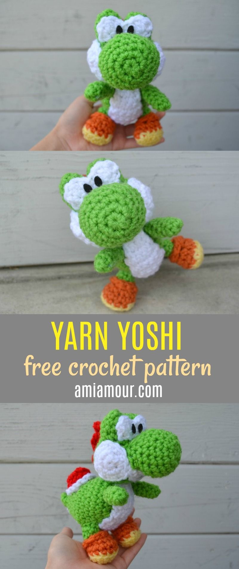 Yoshi Crochet Pattern Free Yoshi Amigurumi Pattern Amigurumi Pinterest Crochet